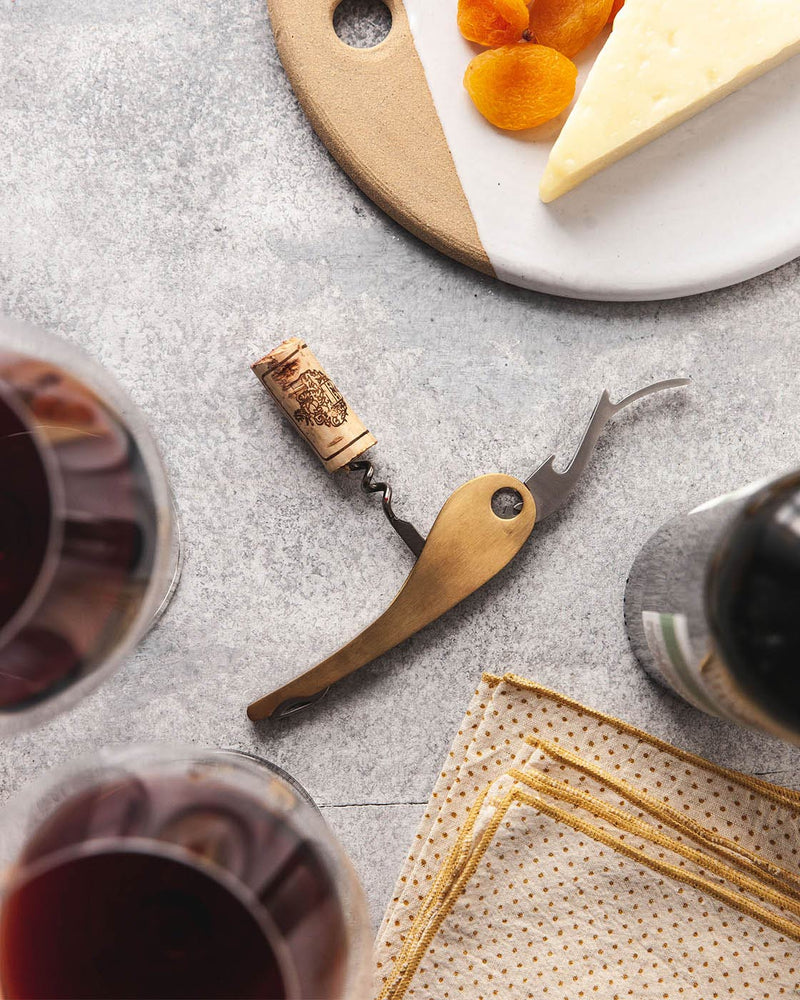 Modern Brass Corkscrew