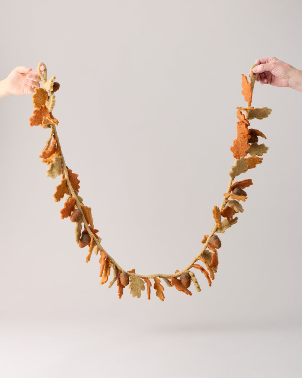 Felted Oak & Acorn Garland