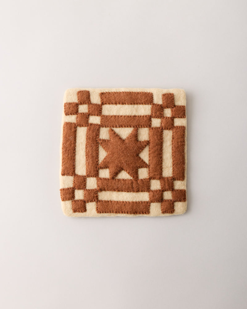 Quilted Wool Hot Pad - Star