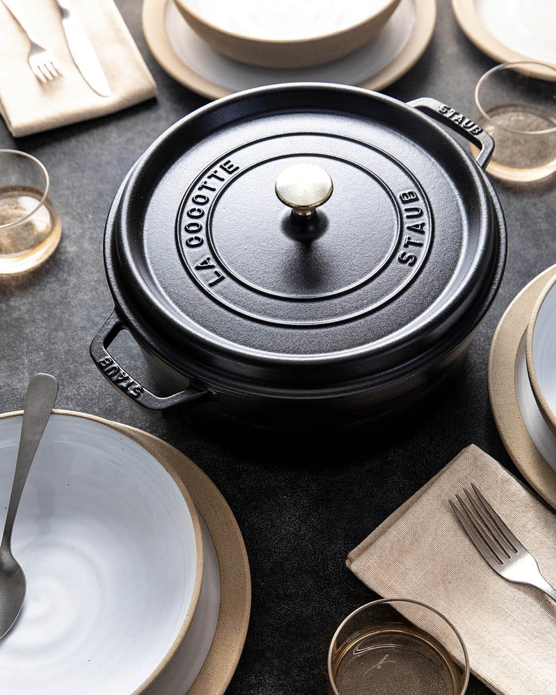 Staub Cast Iron Cocotte with Brass Knob