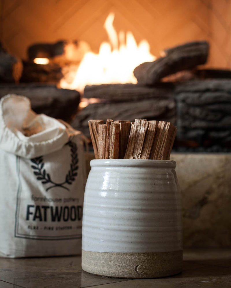 Beehive Fatwood Crock