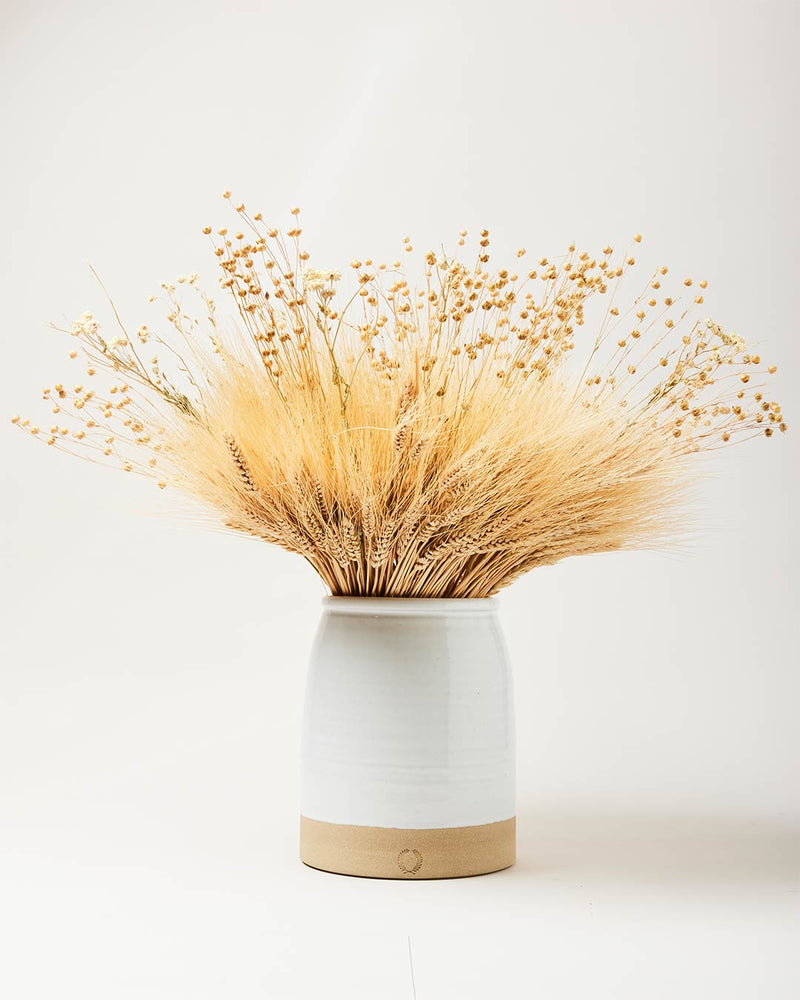 Beehive Crock and Harvest Arrangement