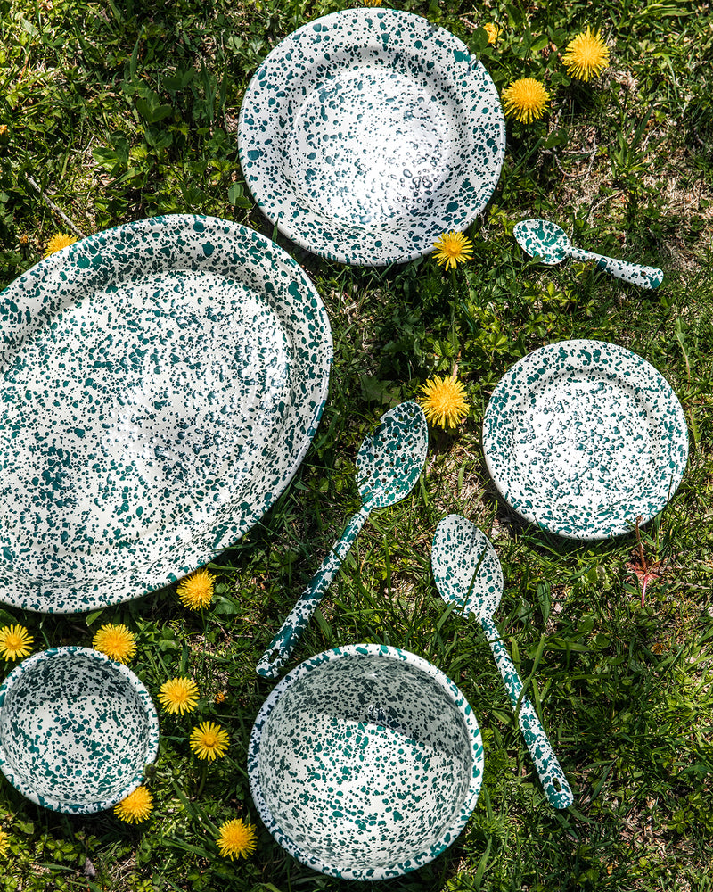 Spatter Enamelware Plate