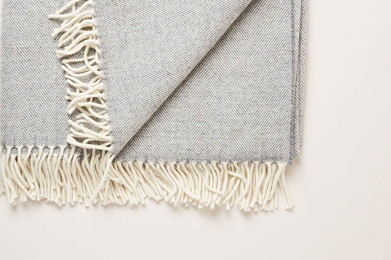 Merino Wool Throw - Grey