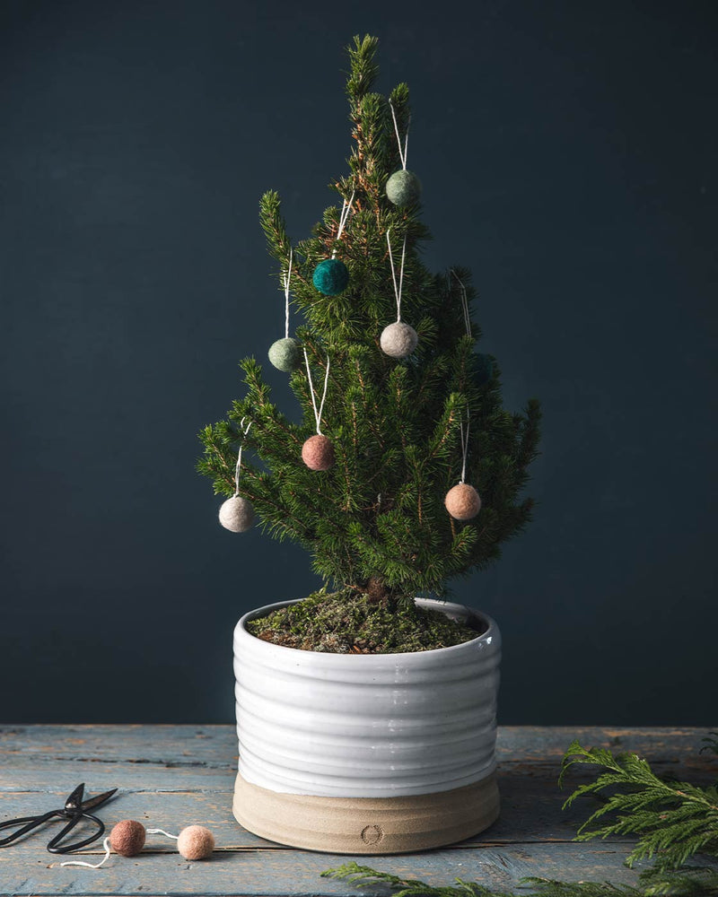 Felted Mini Baubles - Set of 25