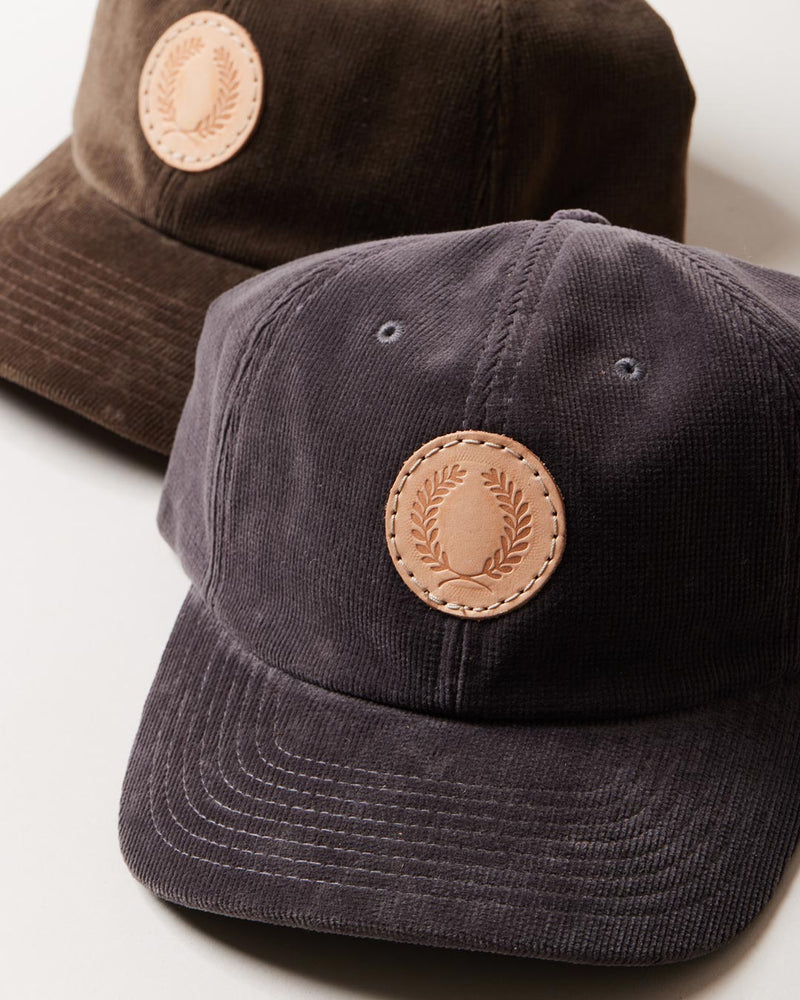 Corduroy Cap with Laurel Patch