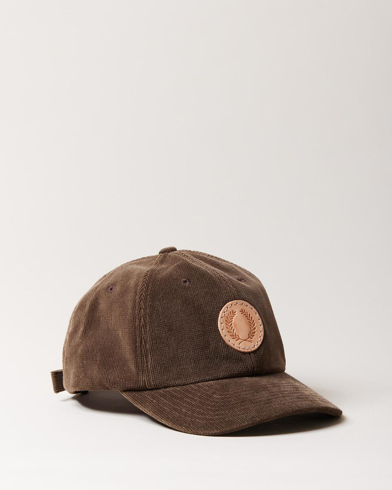 Corduroy Cap with Laurel Patch