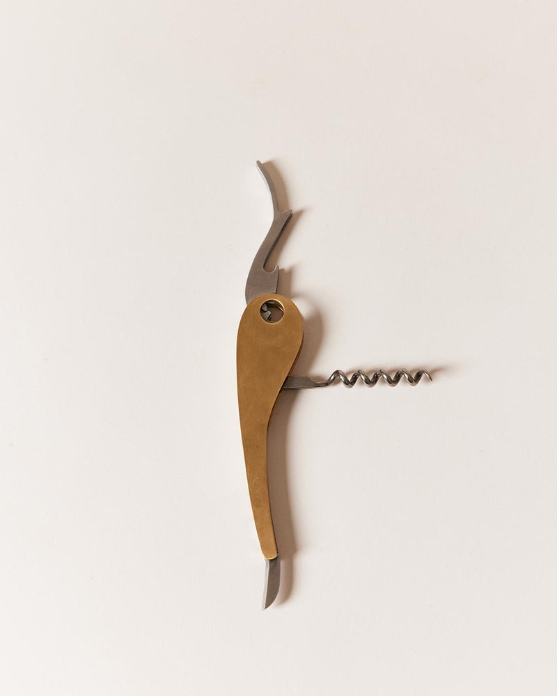 Modern Brass Corkscrew
